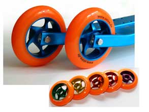 PU Rad  100 x 24 mm orange - Alufelge farbig eloxiert